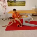 Foam roller - masáž boční strany hrudníku